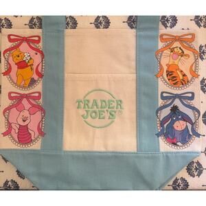Disney Winnie the Pooh Coquette Blue Custom Made Trader Joes Mini Tote